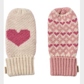 Wheat Luffer - Strik - m. Hjerte - Haansi - Rose