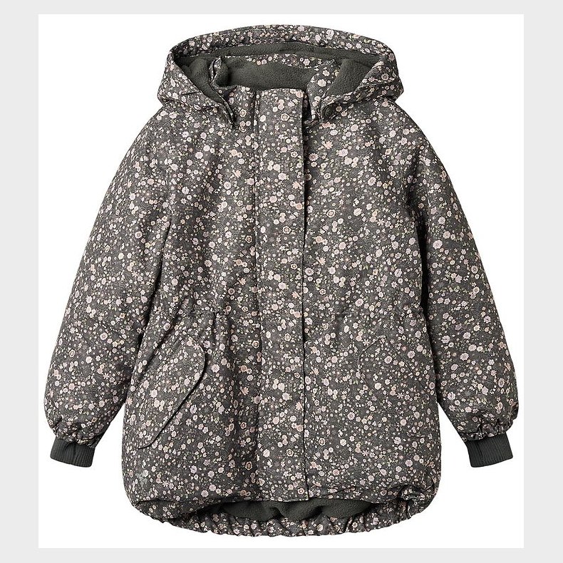 Wheat Vinterjakke - Tove - Black Sea Open Flowers