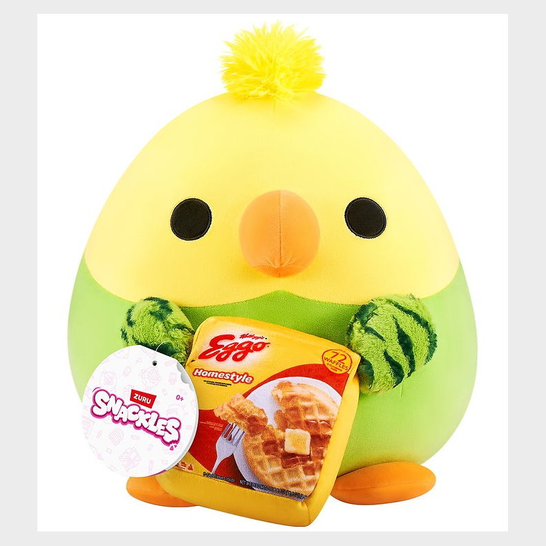 Snackles Bamse - 20 cm - Papegjen Bliss m. Eggo Vafler