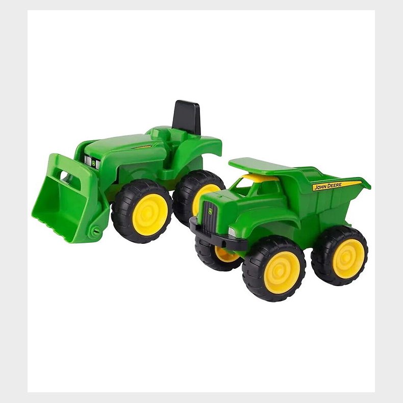 John Deere Arbejdsbiler - Mini Sandbox Tractor & Dump Truck Set