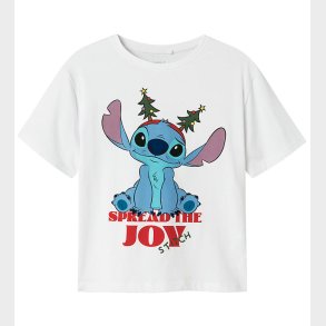 Name It T-shirt - NkfAkka - Stitch - Bright White