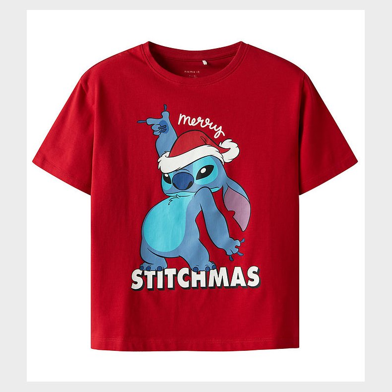 Name It T-shirt - NkfAkka - Stitch - Barbados Cherry