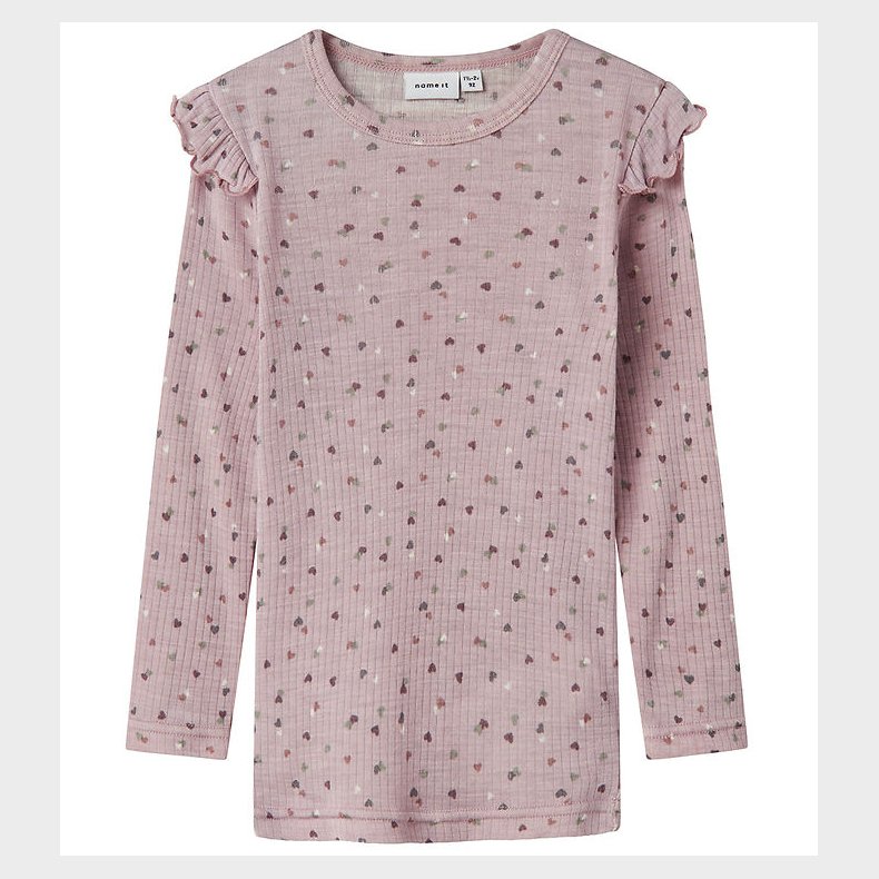 Name It Bluse - Uld - Rib - NmfWomi - Shadow Gray/Duts