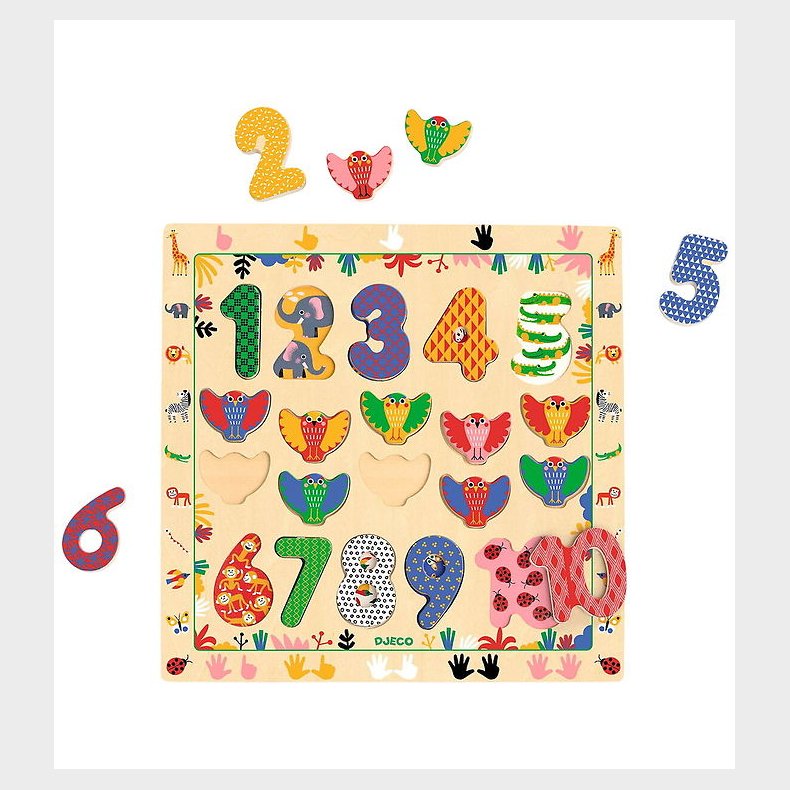 Djeco Puslespil - 1-10 - 20 Brikker
