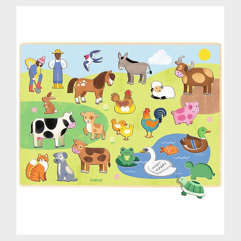 Djeco Puslespil - Puzzlo Campo - 22 Brikker