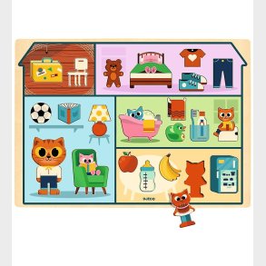 Djeco Puslespil - Puzzlo House - 22 Brikker