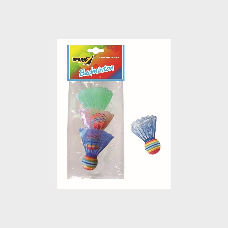 Badminton Eva fjerbolde (3 stk.)