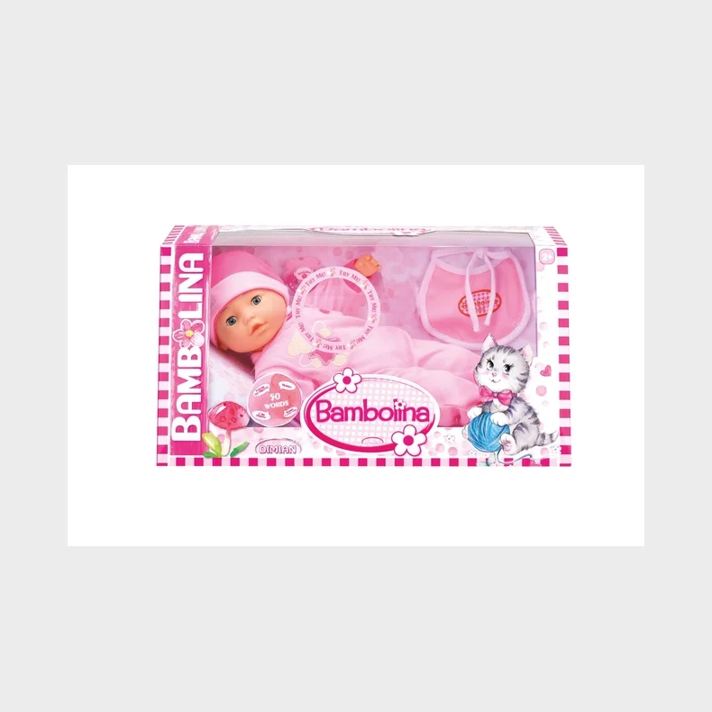 Bambolina dukke med 50 danske ord