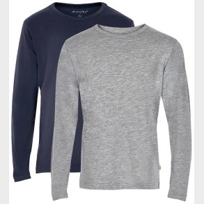 Minymo Bluse - 2-Pak - Navy/Gr�