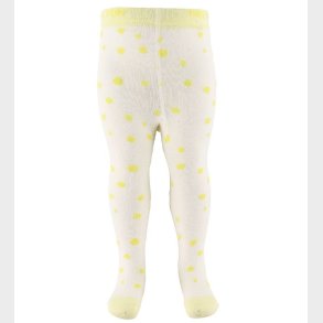 Melton Strmpebukser - Hvid/Gul m. Prikker