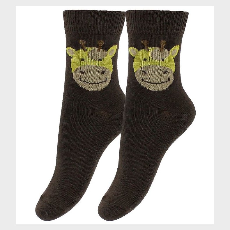 Fuzzies Str�mper - 2-Pak - Brun m. Giraf