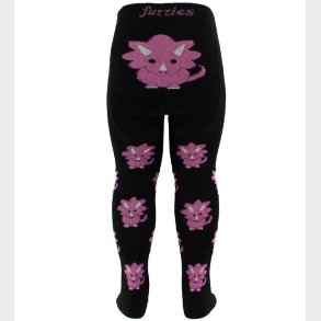 Fuzzies Strmpebukser - Sort m. Dino