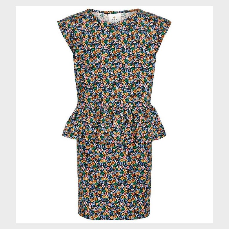 The New Kjole - Ully - Navy Blazer m. Blomster