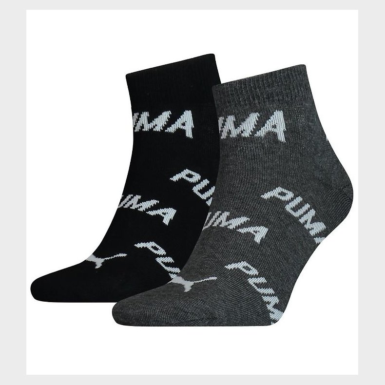 Puma Ankelstrmper - Sneaker - 2-pak - Sort/Gr