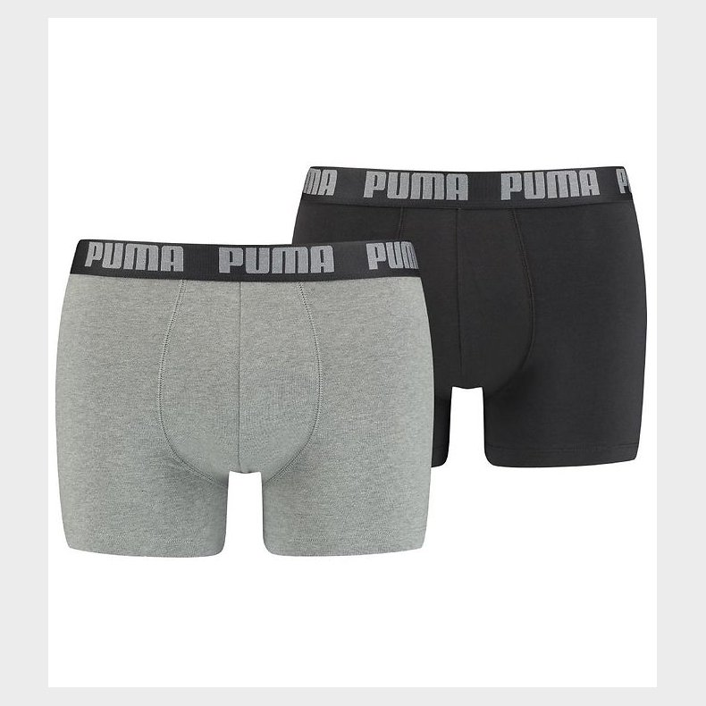 Puma Boxershorts - Basic - 2-pak - Mrk Gr/Sort