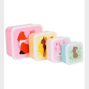 A Little Lovely Company Madkasse-st - 4 stk - Forest Friends