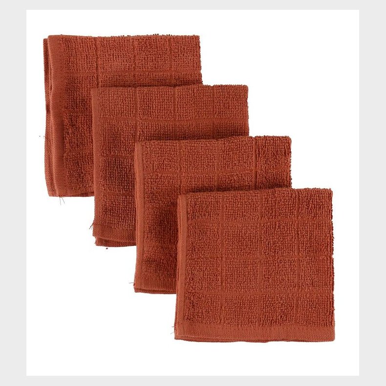 Pippi Vaskeklud - 4-pak - 27x27 - Redwood