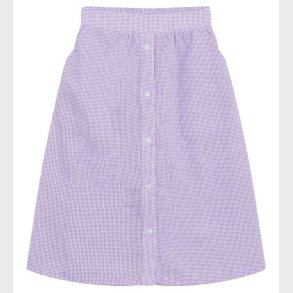 Grunt Nederdel - Joan Check Midi - Lys lilla m. Tern