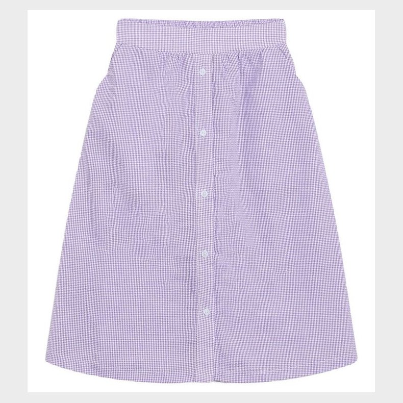 Grunt Nederdel - Joan Check Midi - Lys lilla m. Tern