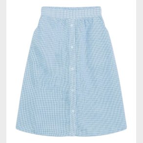 Grunt Nederdel - Joan Check Midi - Lys Bl m. Tern