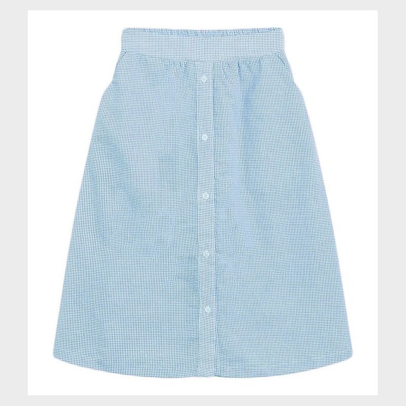 Grunt Nederdel - Joan Check Midi - Lys Bl m. Tern