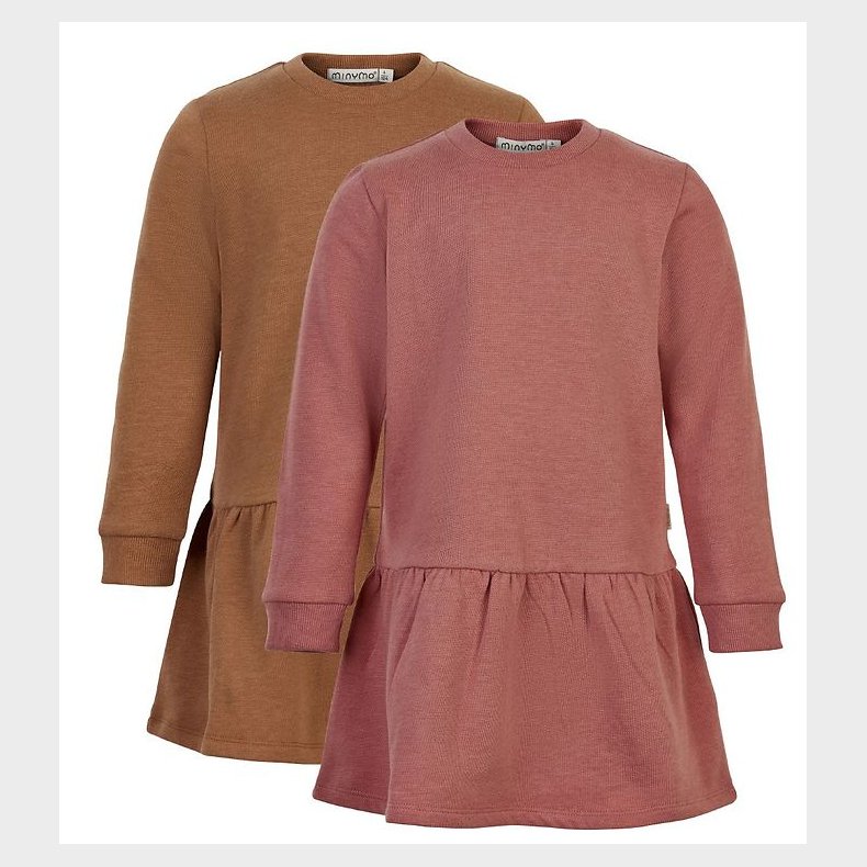 Minymo Kjole - 2-pak - Canyon Rose/Brun