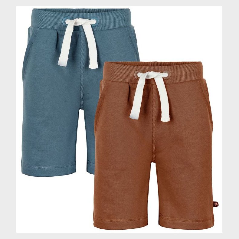 Minymo Shorts - 2-pak - Toffee/Aquagr�n