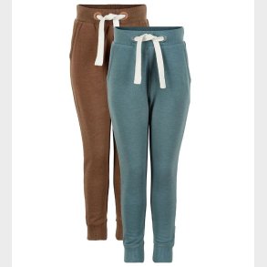 Minymo Sweatpants - 2-pak - Toffee/Aquagr�n
