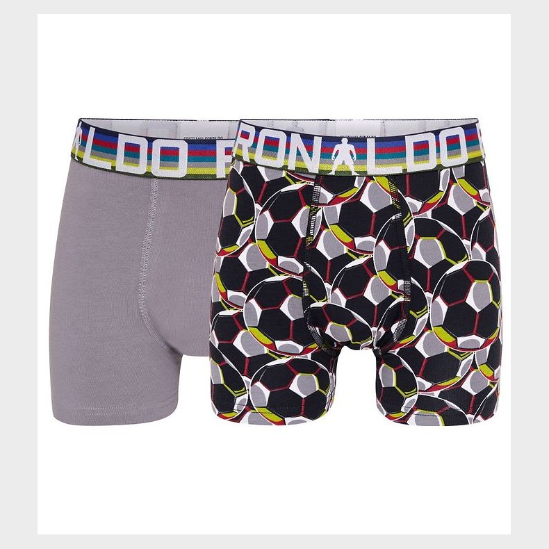 Ronaldo Boxershorts - 2-pak - Gr/Sort m. Mnster