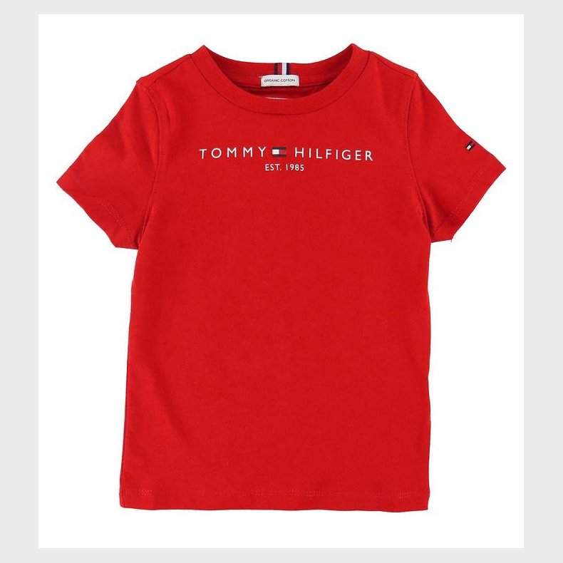 Tommy Hilfiger T-shirt - Essential - Organic - Deep Crimson