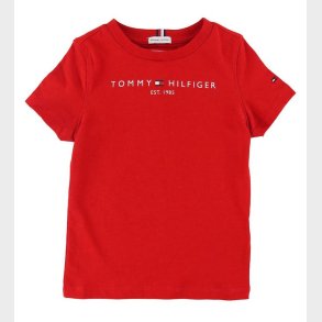 Tommy Hilfiger T-shirt - Essential - Organic - Deep Crimson