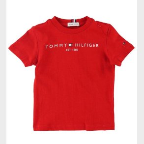 Tommy Hilfiger T-shirt - Essential - Organic - Deep Crimson