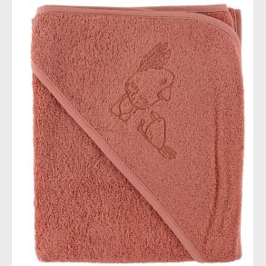 N�rgaard Madsens Babyh�ndkl�de - 100x100 cm - Dusty Red m. Fugl