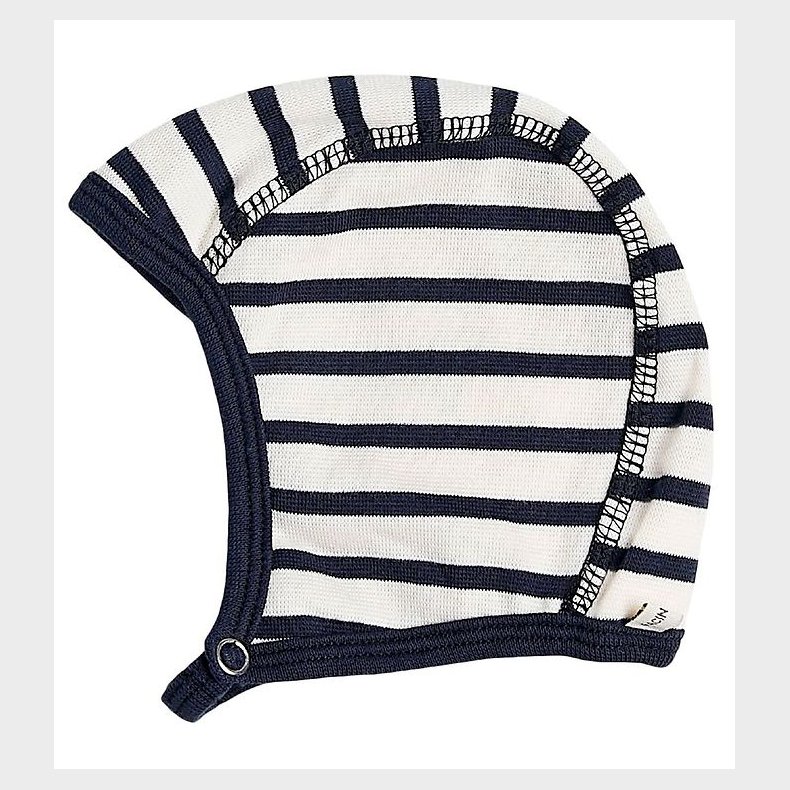 Racing Kids Babyhjelm - Hvid/Navy m. Striber