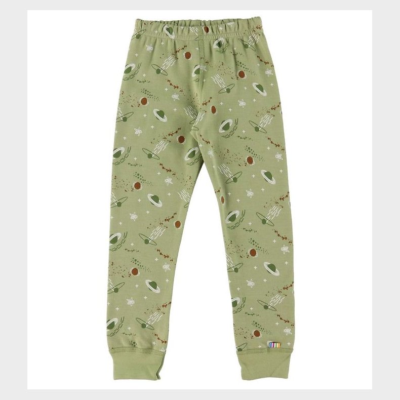 Joha Leggings - Uld/Bomuld - Grn m. Planeter