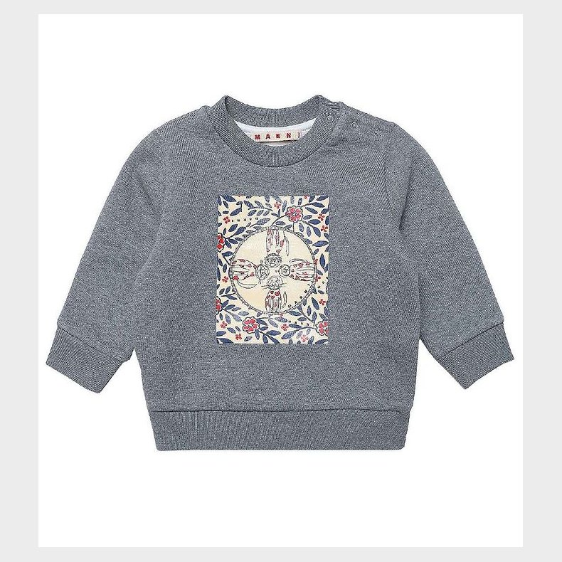 Marni Sweatshirt - Grmeleret m. Print