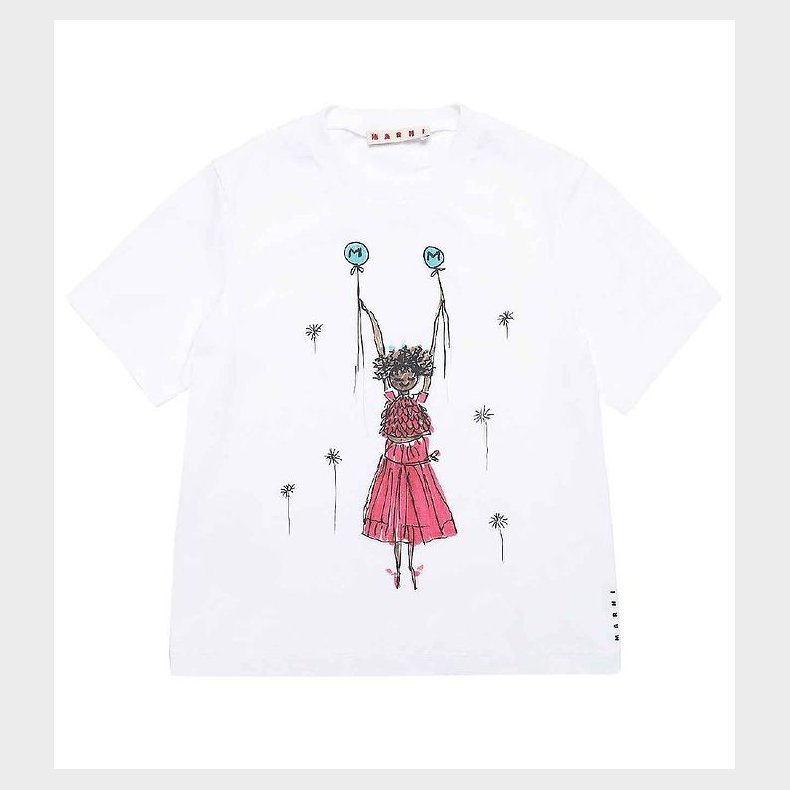 Marni T-shirt - Hvid m. Print
