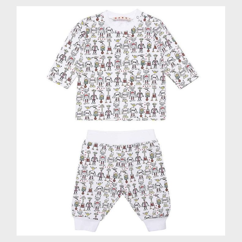 Marni Nattj - Tuta - Hvid m. Robotter