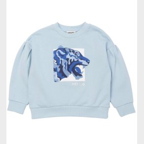 Kenzo Sweatshirt - Pale Blue m. Tiger