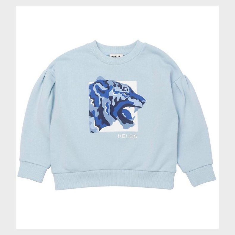Kenzo Sweatshirt - Pale Blue m. Tiger