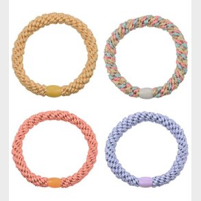 Kknekki Hrelastikker - 4-pak - Rosa/Lilla/Gul/Glimmer