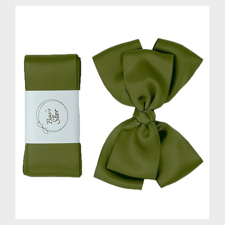 By Str Dbsbnd m. Sljfe - Satin - Double Bow - Moss