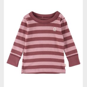 Katvig Bluse - Mrk Rosa m. Striber