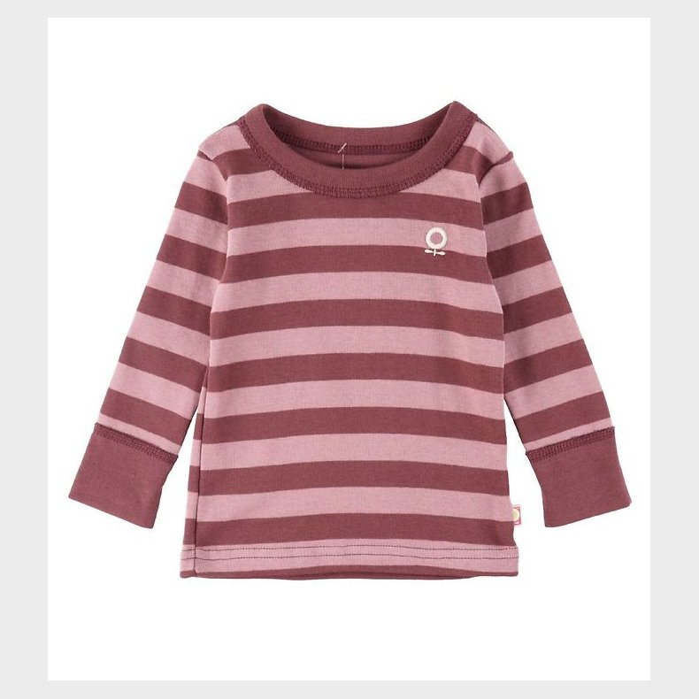 Katvig Bluse - Mrk Rosa m. Striber