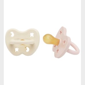 Hevea Sutter - 0-3 mdr - 2-pak - Naturgummi - Powder Pink/Milky