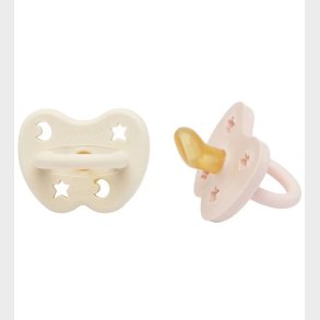 Hevea Sutter - 0-3 mdr - 2-pak - Naturgummi - Powder Pink/Milky