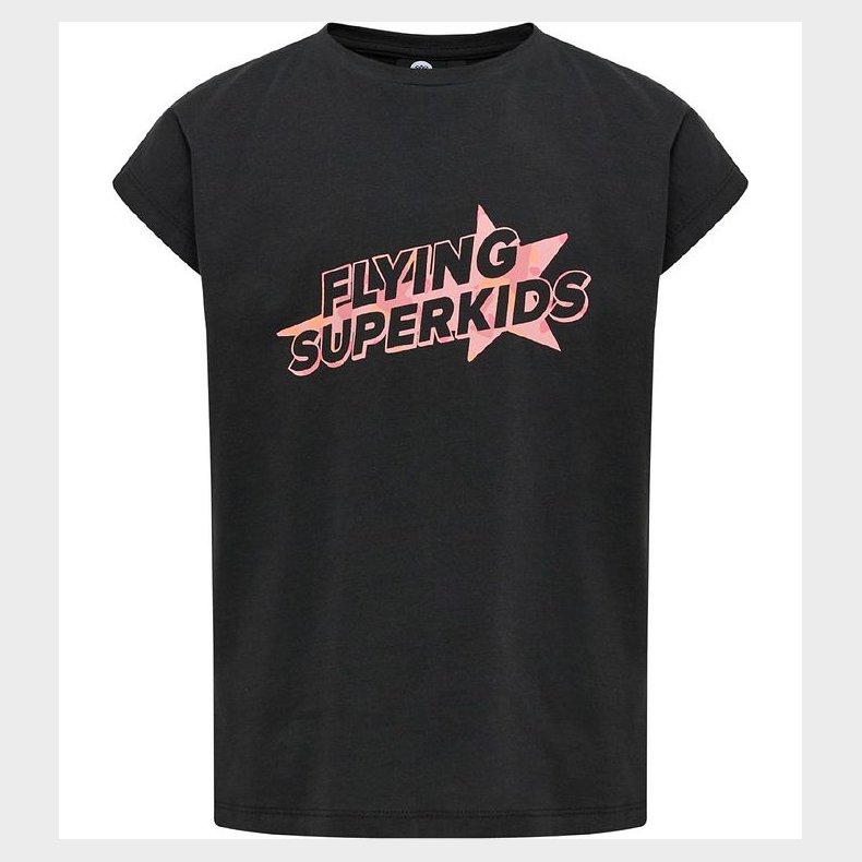 Hummel T-Shirt - HmlFlying Diez - Sort/Rosa