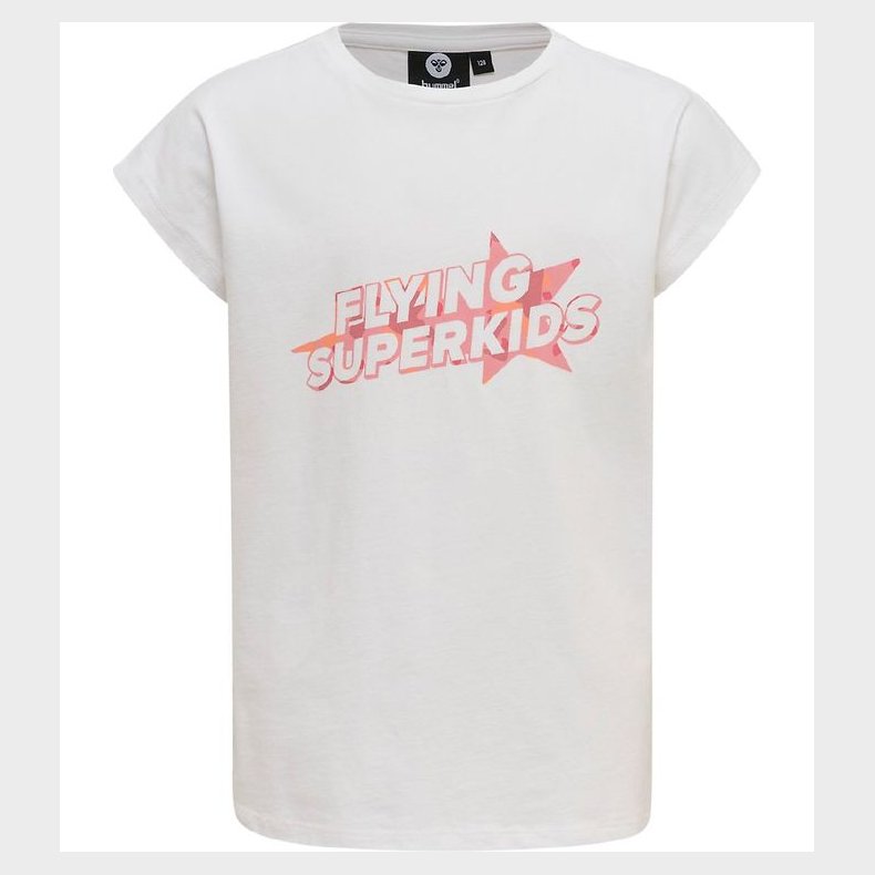 Hummel T-Shirt - HmlFlying Diez - Hvid/Rosa