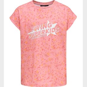 Hummel T-Shirt - HmlFlying Diez - Rosa/Hvid