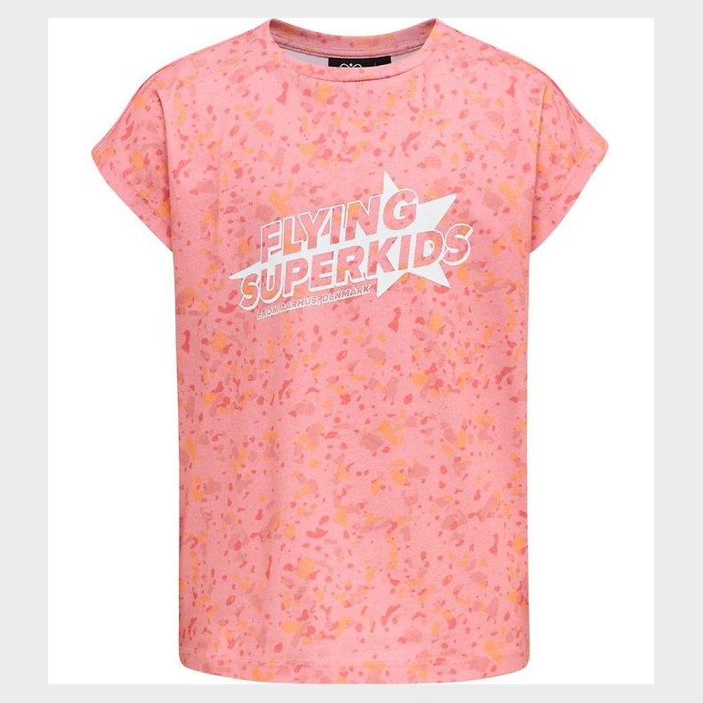 Hummel T-Shirt - HmlFlying Diez - Rosa/Hvid